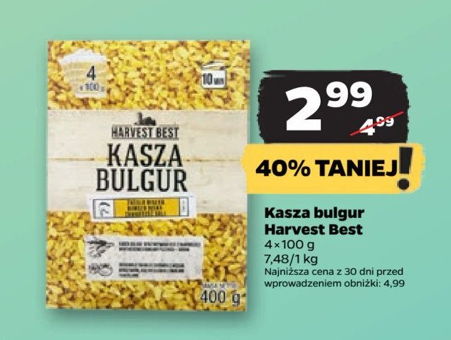 Kasza bulgur Harvest best promocja