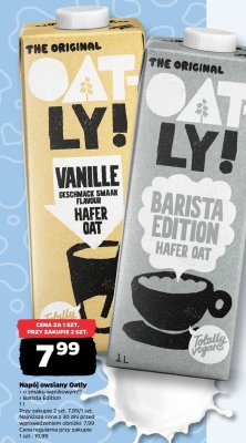 Napój owsiany Oatly o smaku waniliowym, Barista Edition promocja w Netto