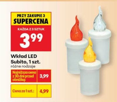 Wkład LED Subito promocja w Biedronka