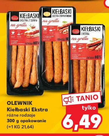 Kiełbaski ekstra na grilla Olewnik promocja