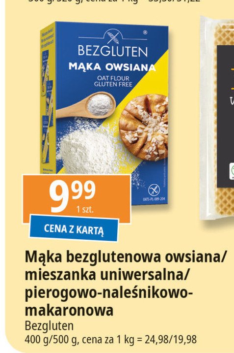 Mąka owsiana bezglutenowa promocja w Leclerc