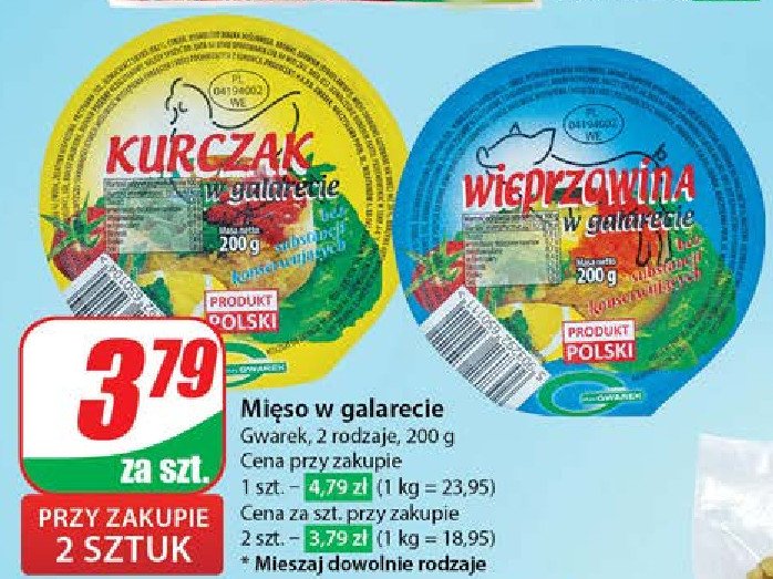 Kurczak w galarecie Gwarek promocja w Dino