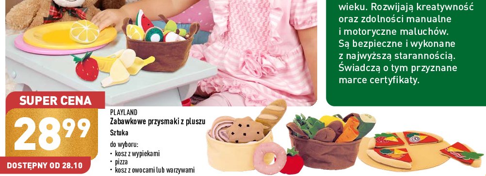 Pizza z pluszu Playland promocja