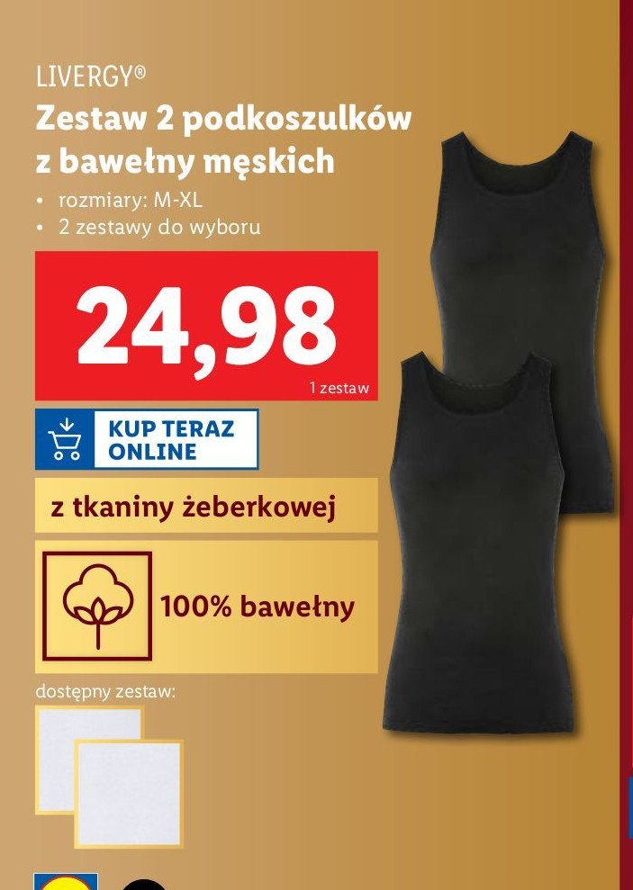 Podkoszulka męska rozm. m-xl Livergy promocja w Lidl