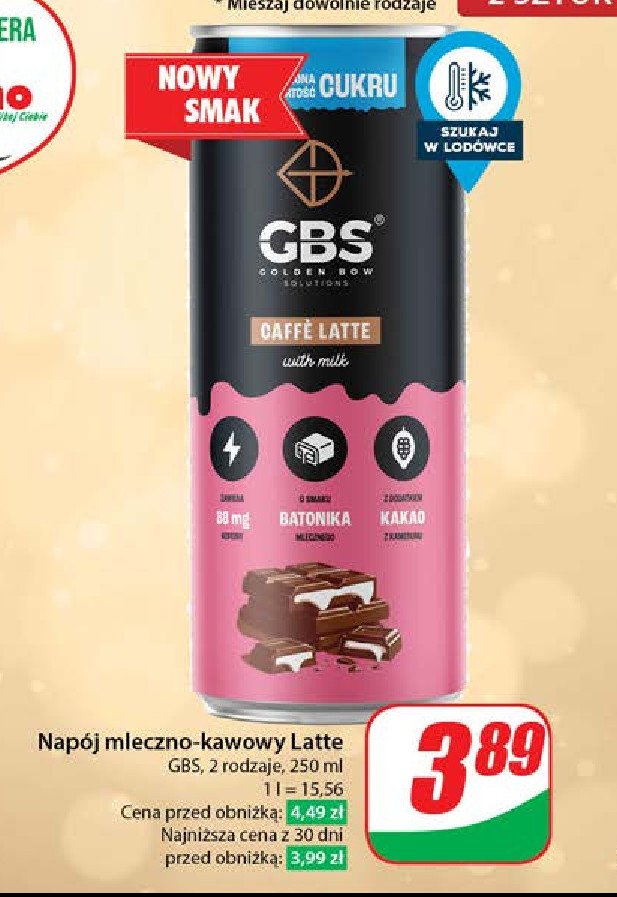 Kawa caffe latte Gbs promocja