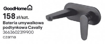 Bateria umywalkowa podtynkowa Cavally 3663602319900 czarna promocja w Castorama