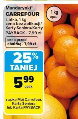 Mandarynki CARREFOUR siatka 1 kg promocja w Carrefour Market