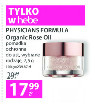 Peeling do ust z organicznym olejem różanym Physicians formula organic rose oil promocja