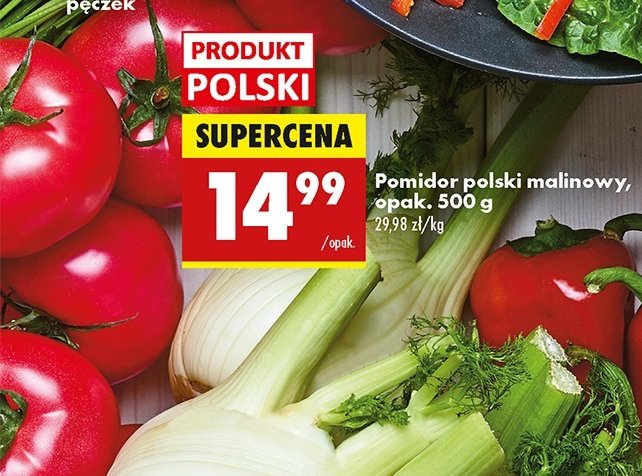 Pomidory malinowe polska promocja w Biedronka