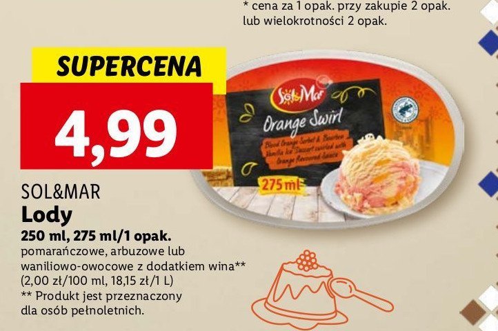 Lody waterlemon swirl Sol&mar promocja