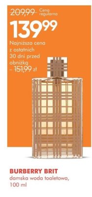 Perfumy damskie BURBERRY BRIT damska woda toaletowa promocja w Super-Pharm