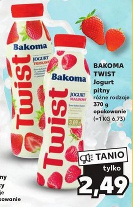 Jogurt malina Bakoma twist promocja