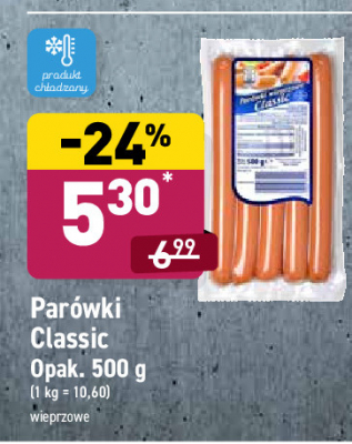 Parówki wieprzowe promocja w Carrefour