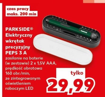 Elektryczny wkrętak precyzyjny PEPS 3 A  promocja w Kaufland