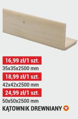 Deska drewniana 50x50x2500 mm promocja w Merkury Market