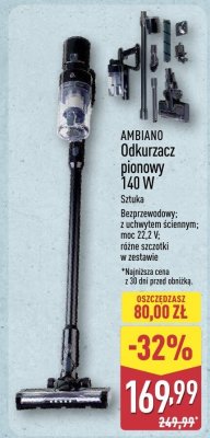Odkurzacz pionowy 140 W  promocja w Aldi