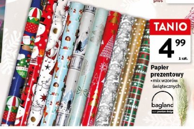 Papier prezentowy mix wzorów świątecznych promocja w Intermarche