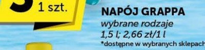 Napój Grappa wybrane rodzaje promocja w Groszek