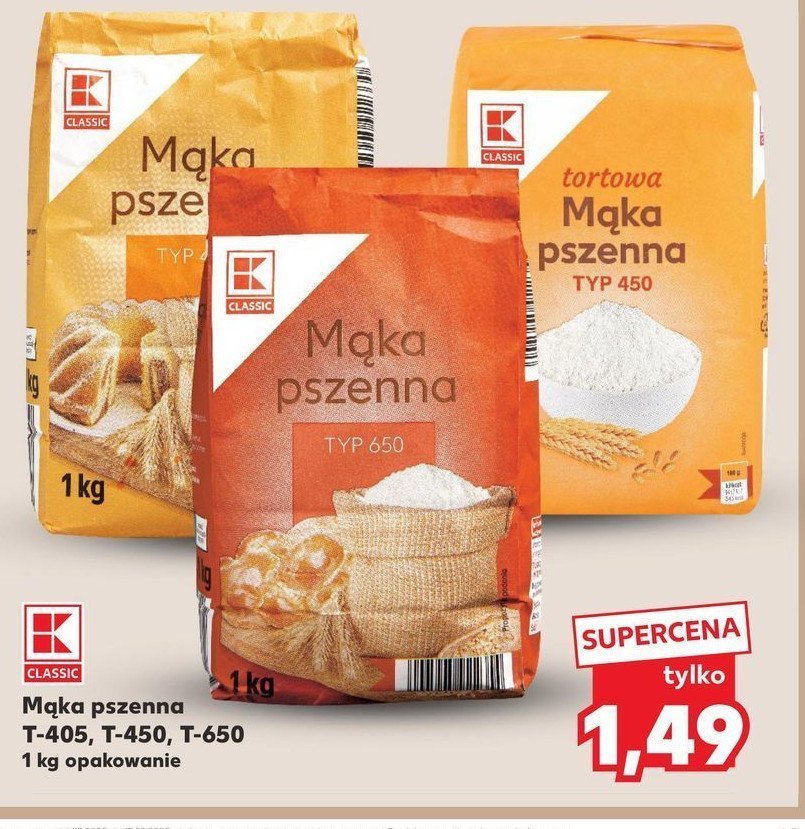 Mąka pszenna tortowa typ 405 K-classic promocja