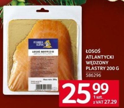 Łosoś atlantycki wędzony plastry 200 g promocja w Selgros