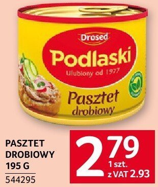 Pasztet drobiowy Podlaski 195 g promocja w Selgros