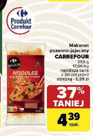 Makaron noodle Carrefour sensation promocja w Carrefour Market