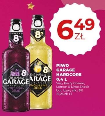 Piwo Garage Hardcore 0,4 l Very Berry Cosmo, Lemon & Lime Shock promocja w Duży Ben
