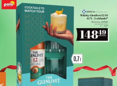 Whisky 12 YO 0,7l + 2 szklanki promocja w POLOmarket