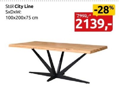 Stół City Line promocja w Black Red White