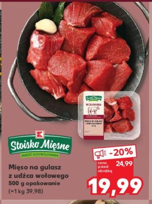 Mi臋so na gulasz z ud藕ca wo艂owego Stoisko mi臋sne promocja