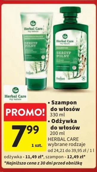 Odżywka do włosów skrzyp polny Farmona herbal care promocja