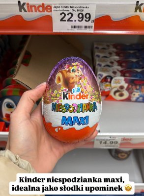 Czekolada Kinder Niespodzianka maxi  promocja w Dino