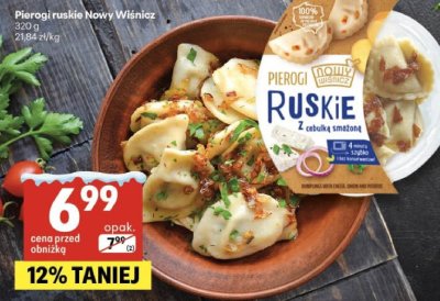Pierogi ruskie Nowy Wiśnicz promocja w Delikatesy Centrum
