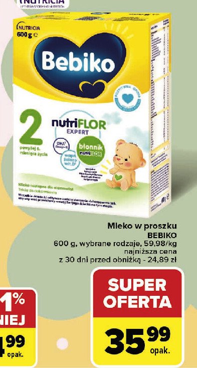 Mleko 2 Bebiko nutriflor expert promocja