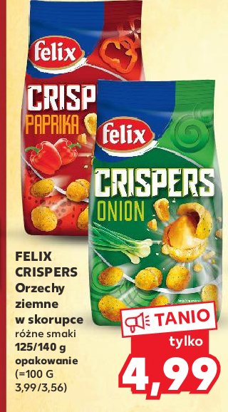 Orzeszki ziemne zielona cebulka Felix crispers promocja