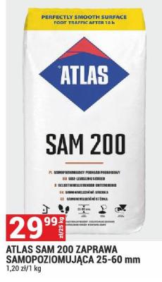 Zaprawa samopoziomująca ATLAS SAM 200 ZAPRAWA SAMOPOZIOMUJĄCA 25-60 mm promocja w Merkury Market