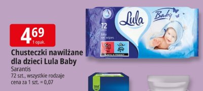 Chusteczki nawilżane dla dzieci Lula Baby Sarantis promocja w Leclerc
