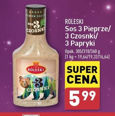 Sos 3 papryki Roleski promocja w Aldi