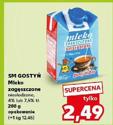 Mleko zagęszczone niesłodzone Gostyń promocja