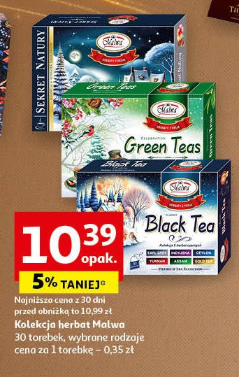 Kolekcja herbat green teas Malwa tea promocja