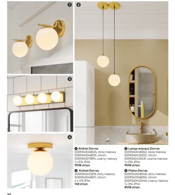Kinkiet Dorres złoty matowy promocja w Castorama