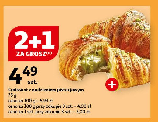 Croissant z nadzieniem pistacjowym promocja