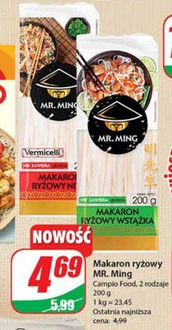 Makaron ryżowy wstążka Mr. ming promocja