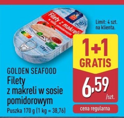 Filety z makreli w sosie pomidorowym GOLDEN SEAFOOD promocja w Aldi