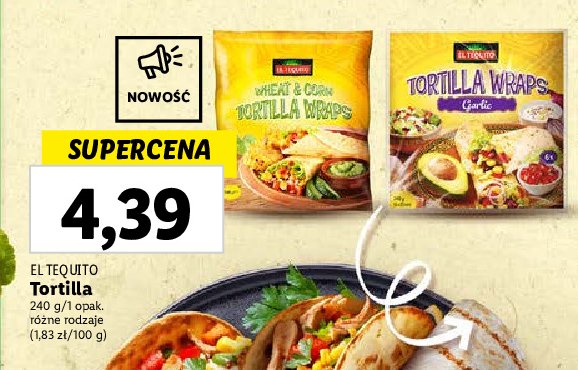 Tortille proste 6 x 20 cm El tequito promocja