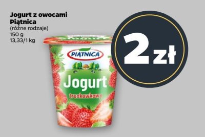 Jogurt z owocami różne rodzaje promocja w Netto