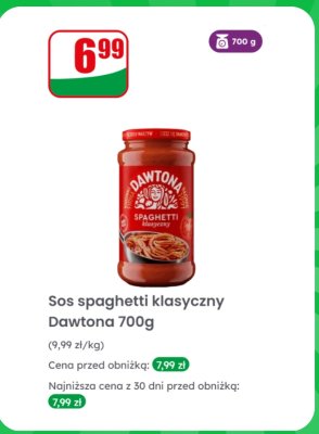 Sos spaghetti klasyczny  promocja w Dino