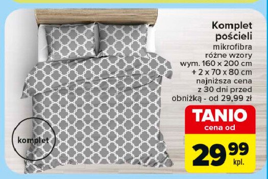 Komplet pościeli z mikrofibry 160 x 200 xm + 2x 70 x 80 cm promocja