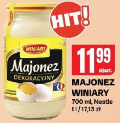 Majonez dekoracyjny Winiary promocja w Chorten
