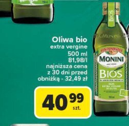 Oliwa z oliwek extra vergine MONINI BIOS promocja